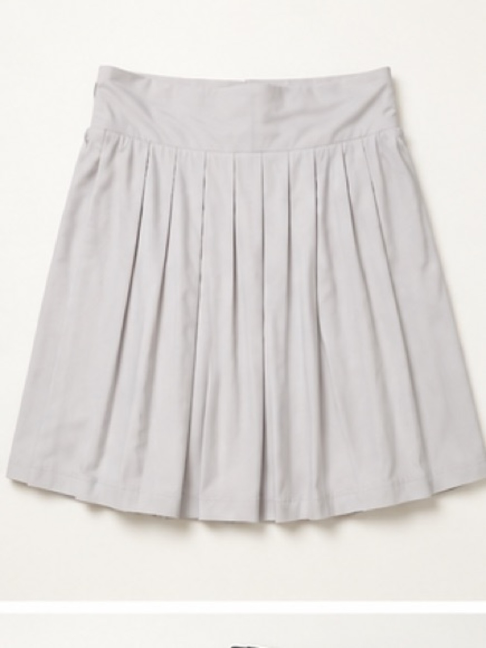 Pleated Mini Skirt in Light off white
